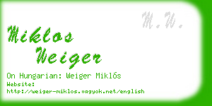 miklos weiger business card
